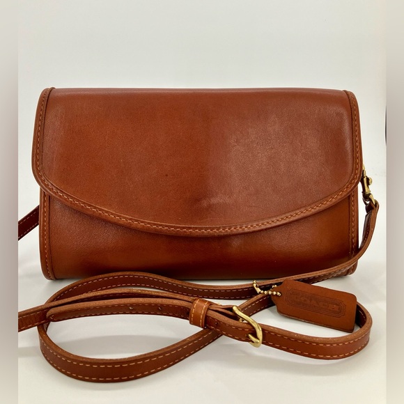 Vintage COACH Brown #9945 Sterling Clutch Leather Bag - Picture 12 of 12